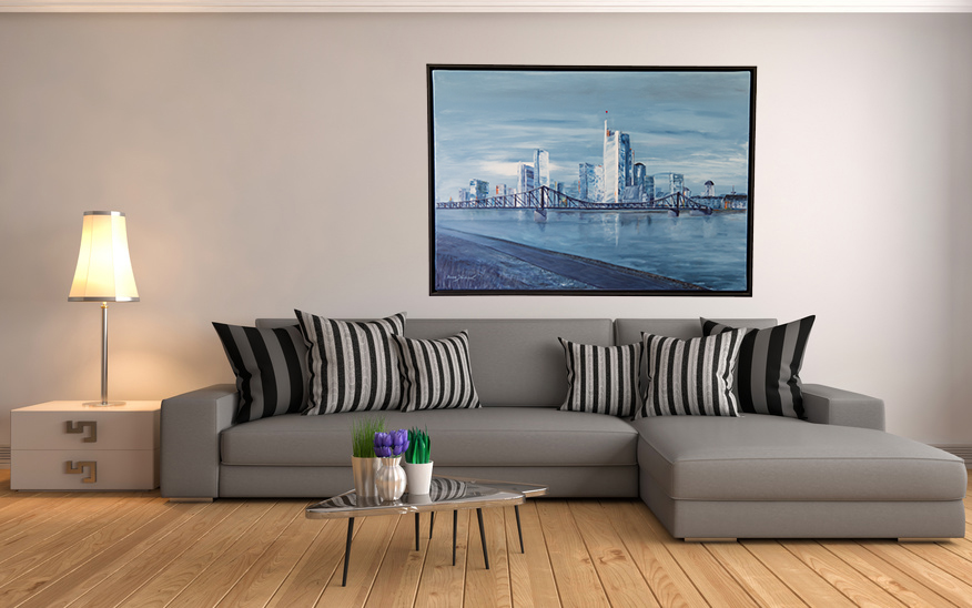 interior with sofa. 3d illustration